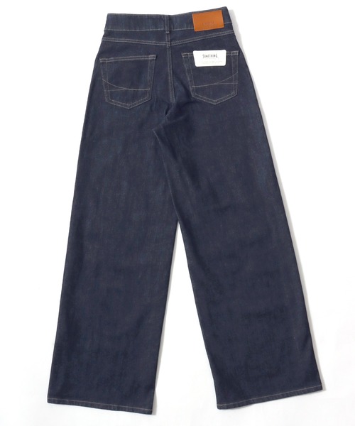 SOMETHING(サムシング)の「SOMETHING(サムシング)LISA FRONT FLAP WIDE/フラップポケットワイドデニムパンツ(デニムパンツ・レディース・インディゴブルー/ワンウォッシュ/ブラック・S/M)」の12枚目の写真