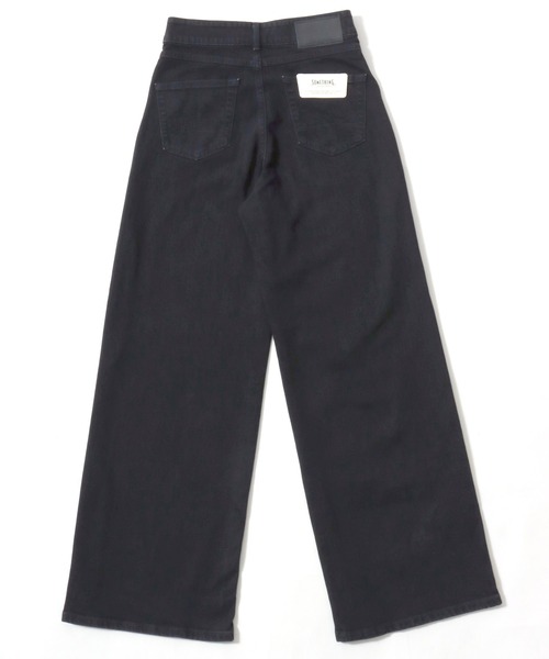 SOMETHING(サムシング)の「SOMETHING(サムシング)LISA FRONT FLAP WIDE/フラップポケットワイドデニムパンツ(デニムパンツ・レディース・インディゴブルー/ワンウォッシュ/ブラック・S/M)」の8枚目の写真