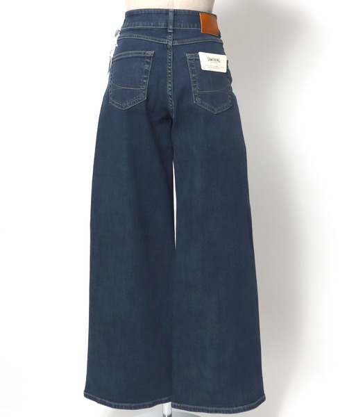 SOMETHING(サムシング)の「SOMETHING(サムシング)LISA FRONT FLAP WIDE/フラップポケットワイドデニムパンツ(デニムパンツ・レディース・インディゴブルー/ワンウォッシュ/ブラック・S/M)」の5枚目の写真