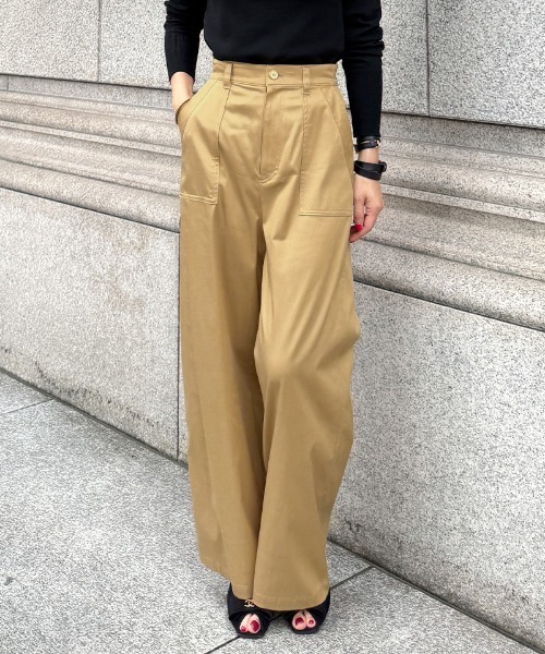 JENNE（ジェンヌ）の「日本製シルクタッチキュプラコットンパンツ（その他パンツ・レディース・ブラック/シャンパン・LARGE/MEDIUM/SMALL）」の16枚目の写真