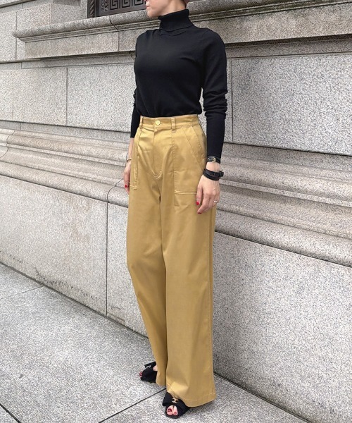 JENNE（ジェンヌ）の「日本製シルクタッチキュプラコットンパンツ（その他パンツ・レディース・ブラック/シャンパン・LARGE/MEDIUM/SMALL）」の18枚目の写真