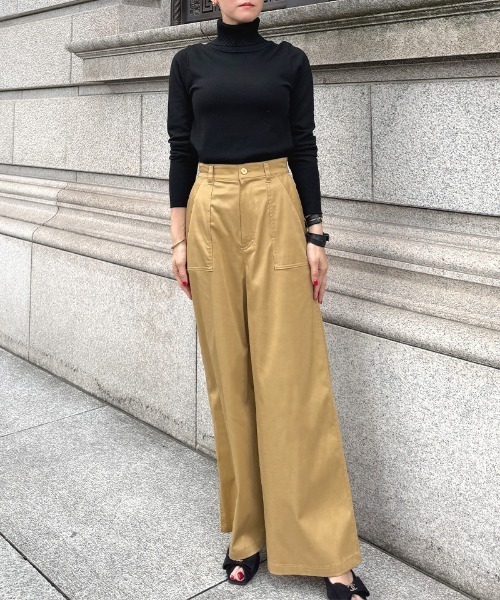 JENNE（ジェンヌ）の「日本製シルクタッチキュプラコットンパンツ（その他パンツ・レディース・ブラック/シャンパン・LARGE/MEDIUM/SMALL）」の19枚目の写真