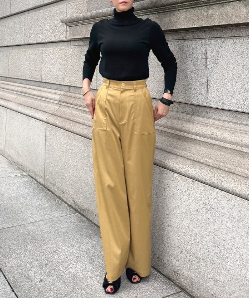 JENNE（ジェンヌ）の「日本製シルクタッチキュプラコットンパンツ（その他パンツ・レディース・ブラック/シャンパン・LARGE/MEDIUM/SMALL）」の21枚目の写真