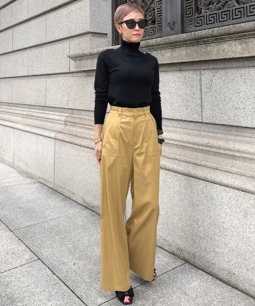 JENNE（ジェンヌ）の「日本製シルクタッチキュプラコットンパンツ（その他パンツ・レディース・ブラック/シャンパン・LARGE/MEDIUM/SMALL）」の22枚目の写真