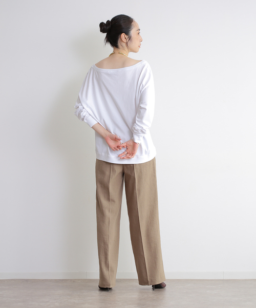 journal standard L'essage(ジャーナルスタンダードレサージュ)の「DARKPARK/ダークパーク ERIN-NECKLACE OFF SHOULDER TOP オフショルダートップス(Tシャツ/カットソー・レディース・ホワイト/ブラック・X-SMALL)」の5枚目の写真