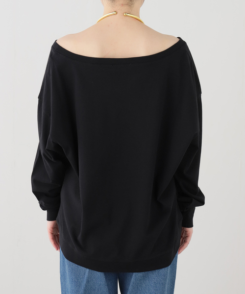 journal standard L'essage(ジャーナルスタンダードレサージュ)の「DARKPARK/ダークパーク ERIN-NECKLACE OFF SHOULDER TOP オフショルダートップス(Tシャツ/カットソー・レディース・ホワイト/ブラック・X-SMALL)」の8枚目の写真