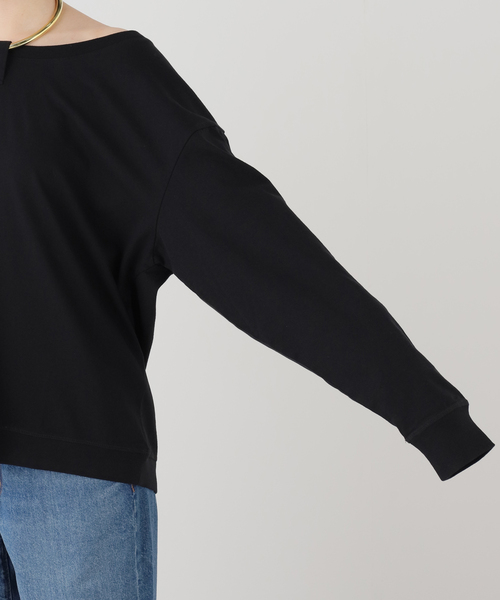 journal standard L'essage(ジャーナルスタンダードレサージュ)の「DARKPARK/ダークパーク ERIN-NECKLACE OFF SHOULDER TOP オフショルダートップス(Tシャツ/カットソー・レディース・ホワイト/ブラック・X-SMALL)」の9枚目の写真