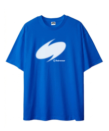 DTFトルネードクールコットンオーバーサイズ半袖Tシャツブルー