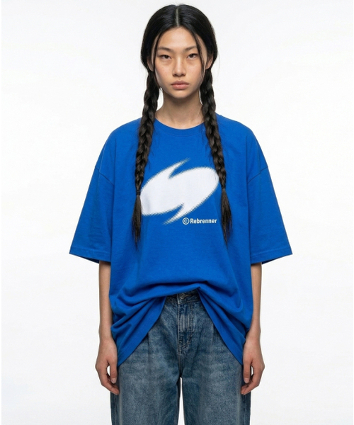 REBRENNER(リブレンナー)の「DTFトルネードクールコットンオーバーサイズ半袖Tシャツブルー(Tシャツ/カットソー・レディース・ブルー・MEDIUM/LARGE/X-LARGE/2XL)」の3枚目の写真