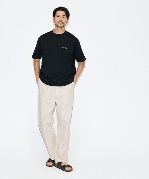 coca（coca）（コカ）の「リネンブレンドブロードテーパードイージーパンツ（スラックス・メンズ・アイボリー/ブラック・XL/L/M）」の3枚目の写真