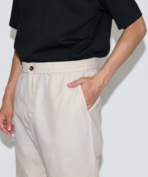 coca（coca）（コカ）の「リネンブレンドブロードテーパードイージーパンツ（スラックス・メンズ・アイボリー/ブラック・XL/L/M）」の5枚目の写真