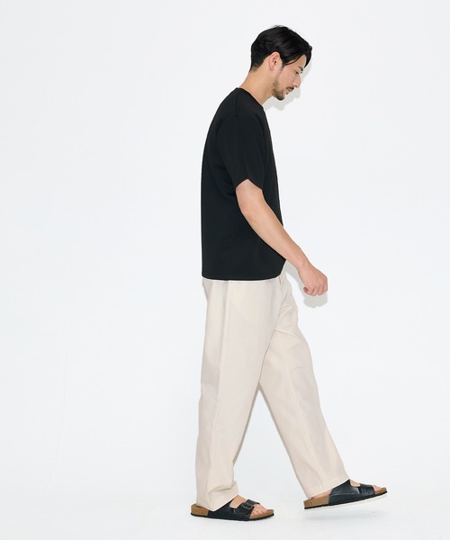 coca（coca）（コカ）の「リネンブレンドブロードテーパードイージーパンツ（スラックス・メンズ・アイボリー/ブラック・XL/L/M）」の6枚目の写真
