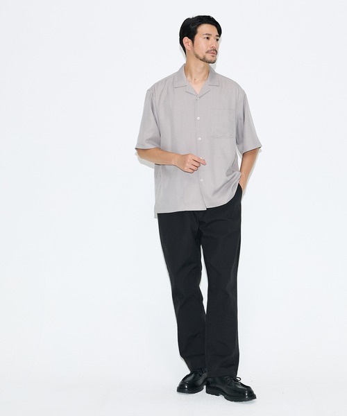 coca（coca）（コカ）の「リネンブレンドブロードテーパードイージーパンツ（スラックス・メンズ・アイボリー/ブラック・XL/L/M）」の8枚目の写真