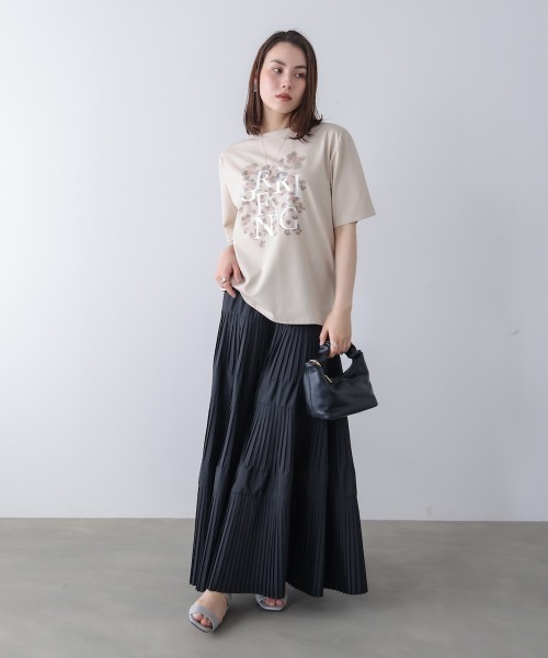 Bou Jeloud（ブージュルード）の「箔×レオパＴシャツ（Tシャツ/カットソー・レディース・オフホワイト/ブラック/グレイッシュベージュ・FREE）」の9枚目の写真