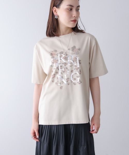 Bou Jeloud（ブージュルード）の「箔×レオパＴシャツ（Tシャツ/カットソー・レディース・オフホワイト/ブラック/グレイッシュベージュ・FREE）」の8枚目の写真
