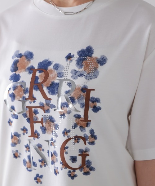 Bou Jeloud（ブージュルード）の「箔×レオパＴシャツ（Tシャツ/カットソー・レディース・オフホワイト/ブラック/グレイッシュベージュ・FREE）」の21枚目の写真