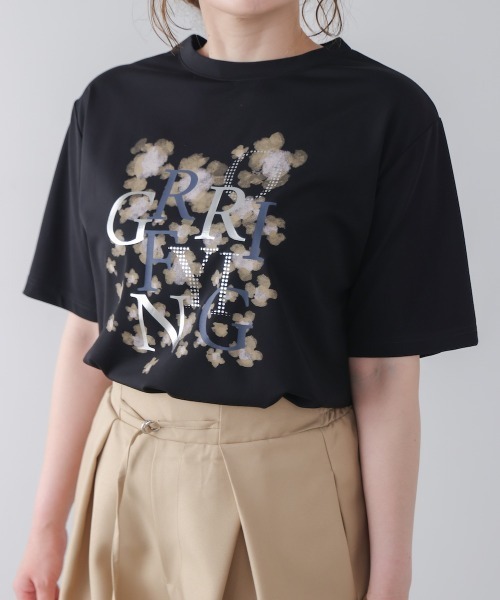 Bou Jeloud（ブージュルード）の「箔×レオパＴシャツ（Tシャツ/カットソー・レディース・オフホワイト/ブラック/グレイッシュベージュ・FREE）」の18枚目の写真
