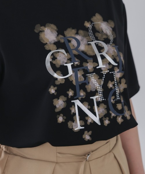Bou Jeloud（ブージュルード）の「箔×レオパＴシャツ（Tシャツ/カットソー・レディース・オフホワイト/ブラック/グレイッシュベージュ・FREE）」の17枚目の写真