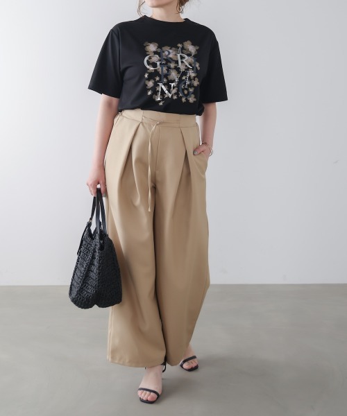 Bou Jeloud（ブージュルード）の「箔×レオパＴシャツ（Tシャツ/カットソー・レディース・オフホワイト/ブラック/グレイッシュベージュ・FREE）」の16枚目の写真