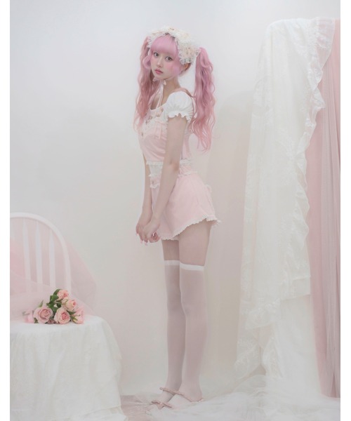 Fiorforte(フィオルフォルテ)の「petit rose bralette tops(キャミソール・レディース・マルチ/ピンク・FREE)」の5枚目の写真