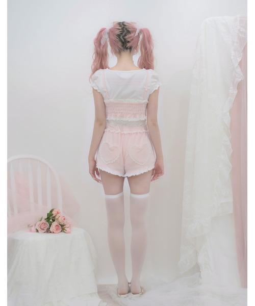 Fiorforte(フィオルフォルテ)の「petit rose bralette tops(キャミソール・レディース・マルチ/ピンク・FREE)」の6枚目の写真
