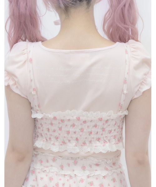 Fiorforte(フィオルフォルテ)の「petit rose bralette tops(キャミソール・レディース・マルチ/ピンク・FREE)」の8枚目の写真
