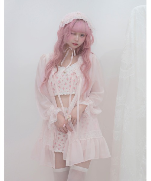Fiorforte(フィオルフォルテ)の「petit rose bralette tops(キャミソール・レディース・マルチ/ピンク・FREE)」の7枚目の写真