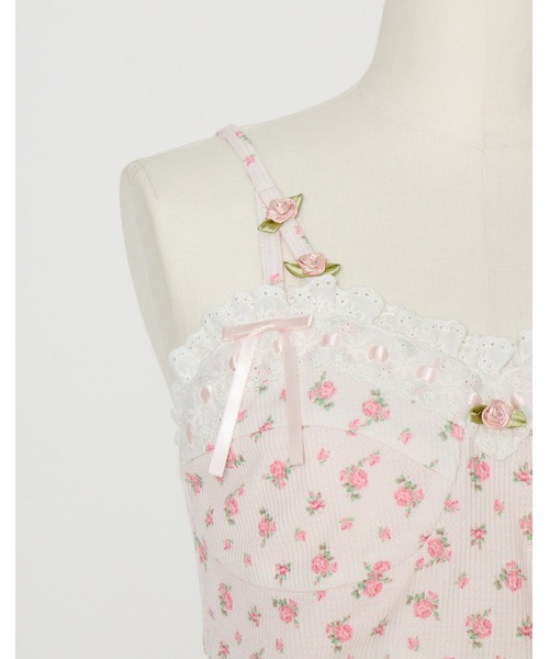 Fiorforte(フィオルフォルテ)の「petit rose bralette tops(キャミソール・レディース・マルチ/ピンク・FREE)」の15枚目の写真