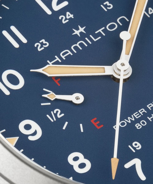 HAMILTON（ハミルトン）の「HAMILTON [ハミルトン] 腕時計 Khaki Field （カーキ フィールド） Power Reserve メカニカル 機械式 40MM ブルー×シルバー（アナログ腕時計・メンズ・ブルー・FREE）」の6枚目の写真