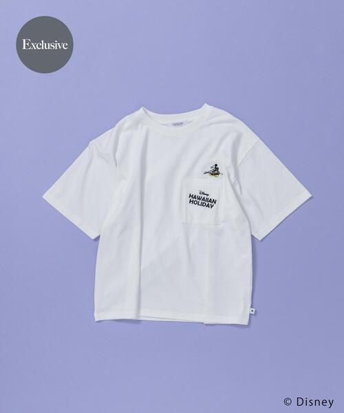 URBAN RESEARCH Sonny Label(アーバンリサーチサニーレーベル)の「別注/DISNEY/ポケット付きTシャツ(Tシャツ/カットソー・レディース・ベージュ/オフホワイト/チャコールグレー・FREE)」の2枚目の写真