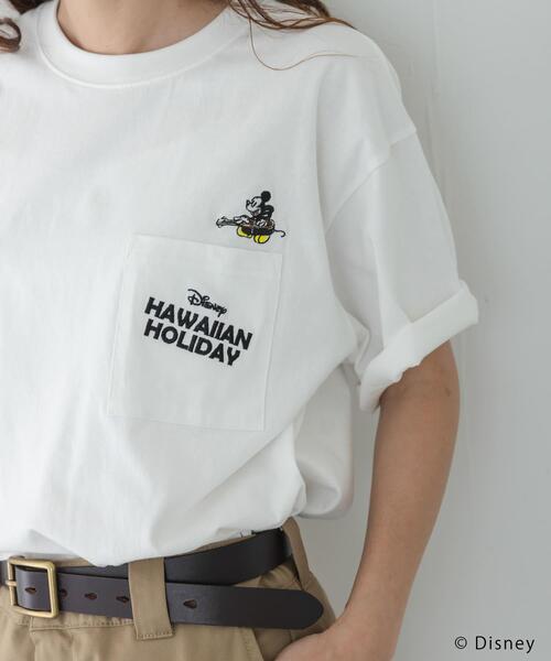 URBAN RESEARCH Sonny Label(アーバンリサーチサニーレーベル)の「別注/DISNEY/ポケット付きTシャツ(Tシャツ/カットソー・レディース・ベージュ/オフホワイト/チャコールグレー・FREE)」の5枚目の写真