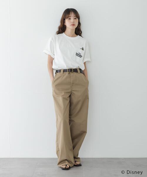 URBAN RESEARCH Sonny Label(アーバンリサーチサニーレーベル)の「別注/DISNEY/ポケット付きTシャツ(Tシャツ/カットソー・レディース・ベージュ/オフホワイト/チャコールグレー・FREE)」の9枚目の写真
