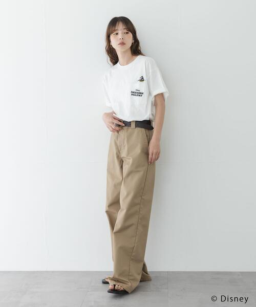 URBAN RESEARCH Sonny Label(アーバンリサーチサニーレーベル)の「別注/DISNEY/ポケット付きTシャツ(Tシャツ/カットソー・レディース・ベージュ/オフホワイト/チャコールグレー・FREE)」の10枚目の写真