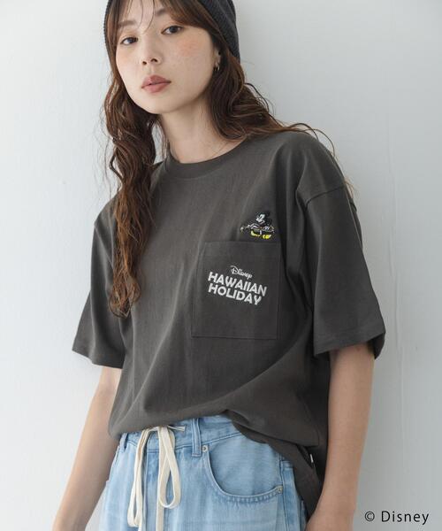 URBAN RESEARCH Sonny Label(アーバンリサーチサニーレーベル)の「別注/DISNEY/ポケット付きTシャツ(Tシャツ/カットソー・レディース・ベージュ/オフホワイト/チャコールグレー・FREE)」の13枚目の写真