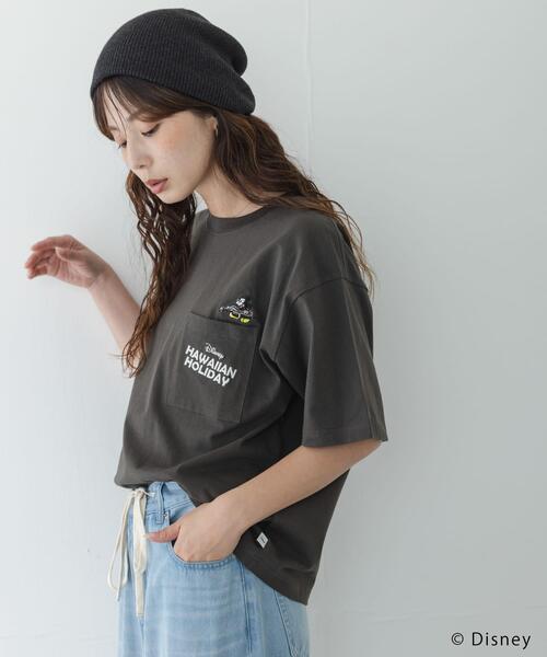 URBAN RESEARCH Sonny Label(アーバンリサーチサニーレーベル)の「別注/DISNEY/ポケット付きTシャツ(Tシャツ/カットソー・レディース・ベージュ/オフホワイト/チャコールグレー・FREE)」の16枚目の写真