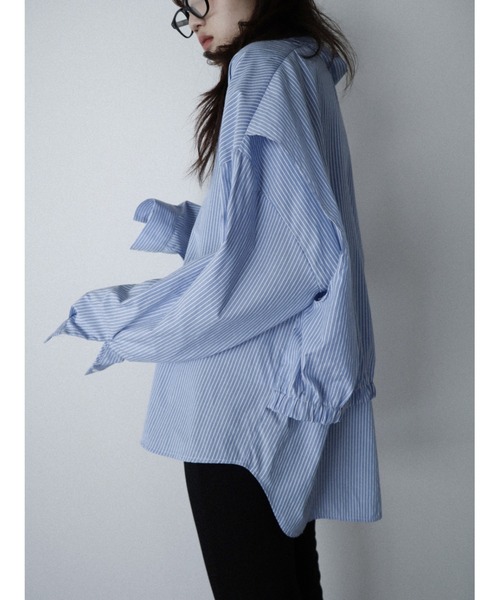 CladdA(クラタ)の「back banding shirt(シャツ/ブラウス・レディース・ライトブルー・FREE)」の15枚目の写真