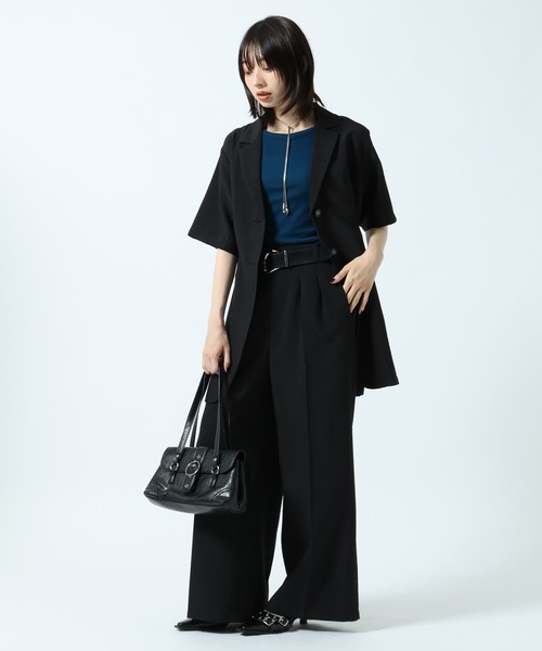 PAGEBOY(ページボーイ)の「ドラバスイージー【接触冷感/汗じみ防止/セットアップ対応】(スラックス・レディース・チャコールグレー/ブラック・FREE)」の6枚目の写真