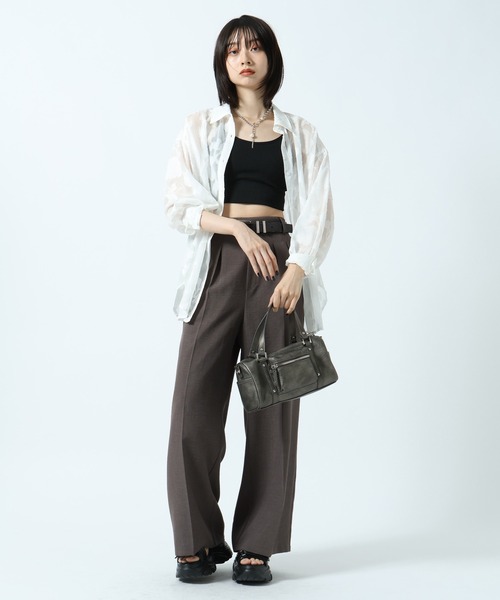 PAGEBOY(ページボーイ)の「ドラバスイージー【接触冷感/汗じみ防止/セットアップ対応】(スラックス・レディース・チャコールグレー/ブラック・FREE)」の15枚目の写真
