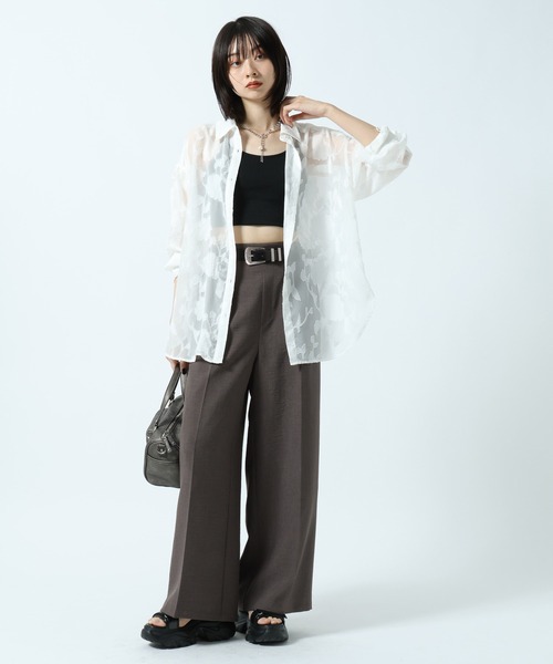 PAGEBOY(ページボーイ)の「ドラバスイージー【接触冷感/汗じみ防止/セットアップ対応】(スラックス・レディース・チャコールグレー/ブラック・FREE)」の17枚目の写真