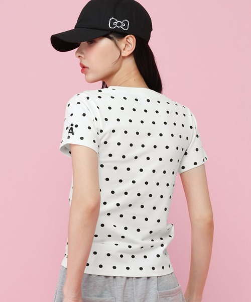 ALAND(エーランド)の「【ハローキティ】ラインストーンチビTシャツ(Tシャツ/カットソー・レディース・ホワイト/ピンク・FREE)」の18枚目の写真