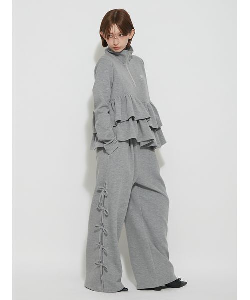 FURFUR(ファーファー)の「サイドリボンスウェットパンツ(スウェットパンツ・レディース・ネイビー/グレー/サックスブルー/オフホワイト・F)」の17枚目の写真