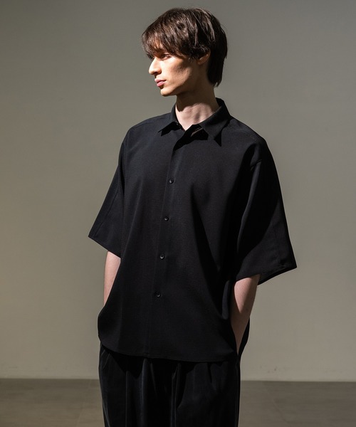 CITY TOKYO(シティトウキョウ)の「【CITY TOKYO/シティートーキョー】Cool-flex リラックスシャツ(シャツ/ブラウス・メンズ・カーキ/ブラック・1/2)」の4枚目の写真