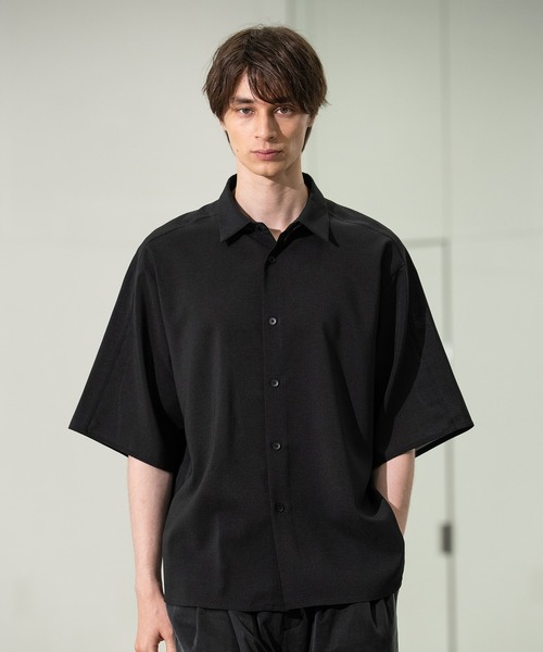 CITY TOKYO(シティトウキョウ)の「【CITY TOKYO/シティートーキョー】Cool-flex リラックスシャツ(シャツ/ブラウス・メンズ・カーキ/ブラック・1/2)」の3枚目の写真