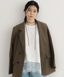裾レースTシャツ