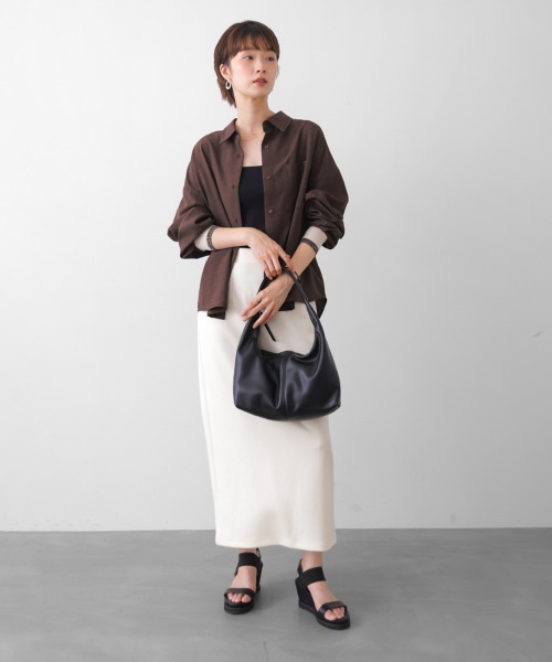 Bou Jeloud(ブージュルード)の「麻調バックテープ切替ブラウス(シャツ/ブラウス・レディース・ベージュ/ブラウン/グレー・38)」の21枚目の写真