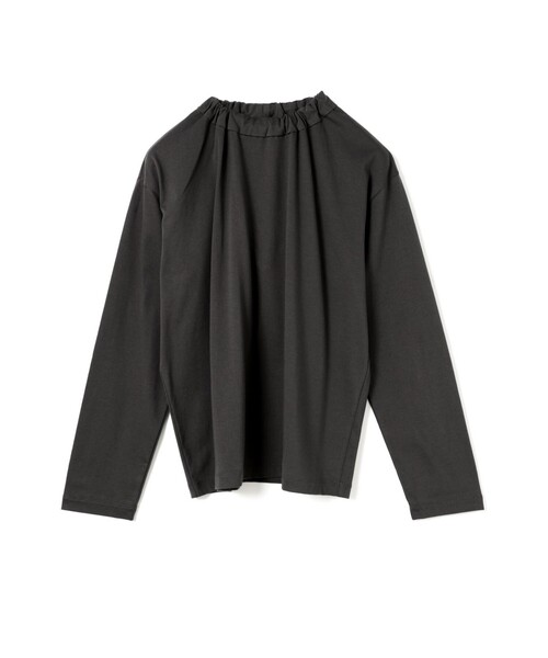 mizuiroind(ミズイロインド)の「mizuiro ind ギャザーハイネックプルオーバー(Tシャツ/カットソー・レディース・オフホワイト/チャコールグレー/ブラック/ブラウン・FREE)」の2枚目の写真