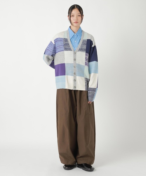 ZUCCa（ズッカ）の「COLOR BLOCK KNIT / ニットカーディガン（カーディガン/ボレロ・レディース・グレー/ライトブルー・M size/XL）」の5枚目の写真