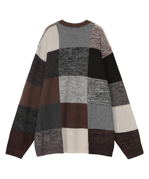 ZUCCa（ズッカ）の「COLOR BLOCK KNIT / ニットカーディガン（カーディガン/ボレロ・レディース・グレー/ライトブルー・M size/XL）」の7枚目の写真