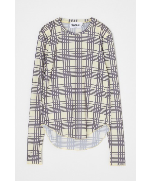 nagonstans(ナゴンスタンス)の「compact long-sleeves t-shirt(Tシャツ/カットソー・レディース・アイボリー/グリーン・MEDIUM)」の2枚目の写真