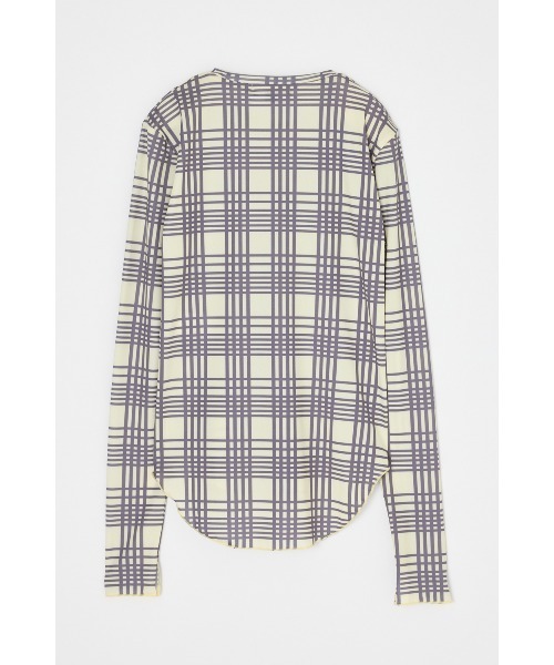 nagonstans(ナゴンスタンス)の「compact long-sleeves t-shirt(Tシャツ/カットソー・レディース・アイボリー/グリーン・MEDIUM)」の3枚目の写真